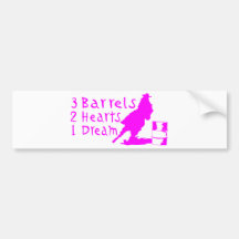 GIRL BARREL RACING BUMPER STICKERS