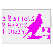 GIRL BARREL RACING CARD