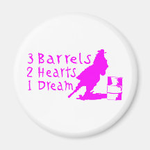 GIRL BARREL RACING FRIDGE MAGNETS