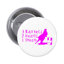 GIRL BARREL RACING PINBACK BUTTON