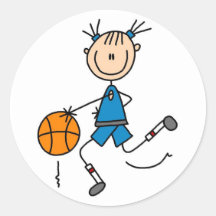 Girl Basketball Player Tshirts and Gifts Sticker