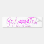 GIRL BASS FISHING BUMPER STICKERS