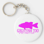 GIRL BASS FISHING KEYCHAIN