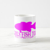 GIRL BASS FISHING MUG
