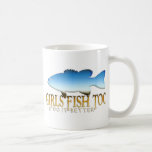GIRL BASS FISHING MUG