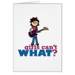 Girl Bass Guitar Player Cards