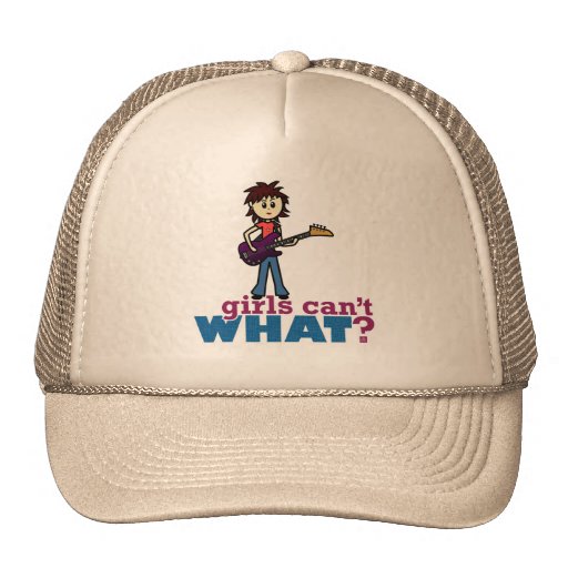 Girl Bass Guitar Player Trucker Hat Zazzle