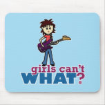 Girl Bass Guitar Player Mouse Pads