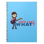 Girl Bass Guitar Player Note Book
