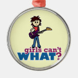 Girl Bass Guitar Player Ornament