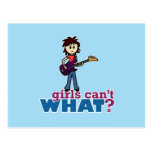 Girl Bass Guitar Player Postcard