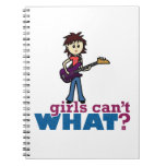 Girl Bass Guitar Player Spiral Notebook