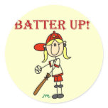 Girl Batter Up Baseball Tshirts and Gifts Sticker