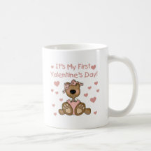 Girl Bear 1st Valentine's Day Coffee Mug