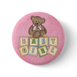Girl Bear  Baby Blocks Pins
