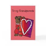 girl bear holding valentine for grandparents card