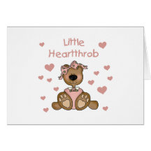 Girl Bear Little Heartthrob Cards