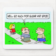 girl beat up sugar and spice mousepad