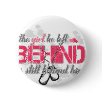 Girl behind button