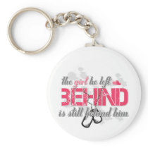 Girl behind key chains