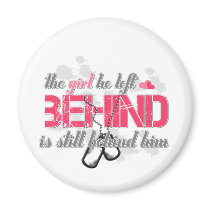 Girl behind magnets