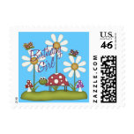 Girl Birthday Bugs Postage