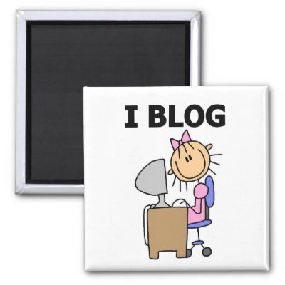 Girl Blogger Tshirts and Gifts Fridge Magnet
