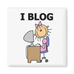 Girl Blogger Tshirts and Gifts Fridge Magnet
