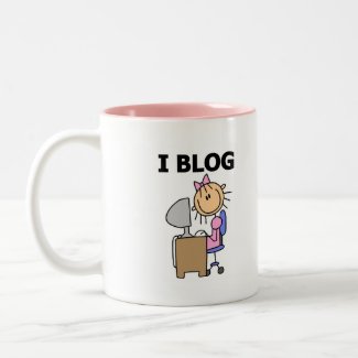 Girl Blogger Tshirts and Gifts mug