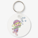Girl Blowing Bubbles keychains by toddlersplace Girl Blowing Bubbles keychains