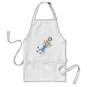 Girl Blue Soccer Uniform aprons by stick_figures Girl Blue Soccer Uniform aprons