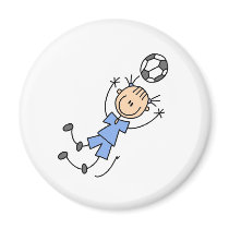 Girl Blue Soccer Uniform magnets by stick_figures Girl Blue Soccer Uniform magnets