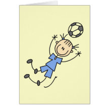 Girl Blue Soccer Uniform Tshirts and Gifts Greeting Card