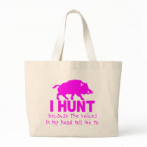 GIRL BOAR HUNTING TOTE BAG