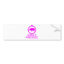 GIRL BOAR HUNTING BUMPER STICKERS