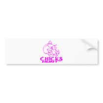 GIRL BOAR HUNTING BUMPER STICKER