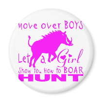 GIRL BOAR HUNTING MAGNETS