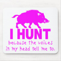GIRL BOAR HUNTING MOUSE PADS