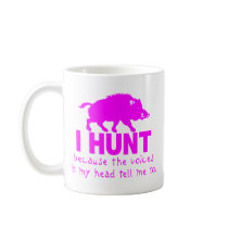 GIRL BOAR HUNTING COFFEE MUG