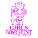 GIRL BOAR HUNTING POST CARDS