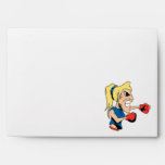 girl boxer cartoon envelopes