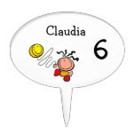 Girl cartoon birthday name and age Cake Pick