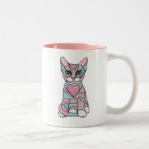 Girl Cat Mug mugs