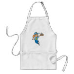 girl catching softball cartoon graphic apron