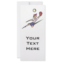girl catching softball rack cards