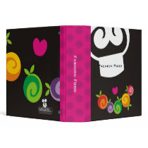 girl chef fruit necklace recipe cookbook binder