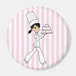 Girl Chef Print Magnets