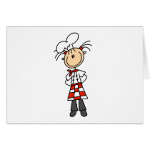 Girl Chef Stick Figure Cards