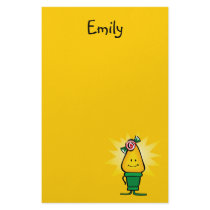 Girl Christmas Light Custom Stationery
