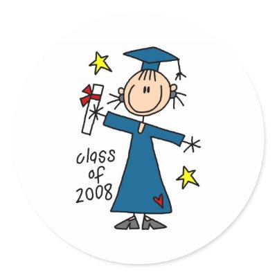 Girl Class of 2008 Sticker by stick_figures